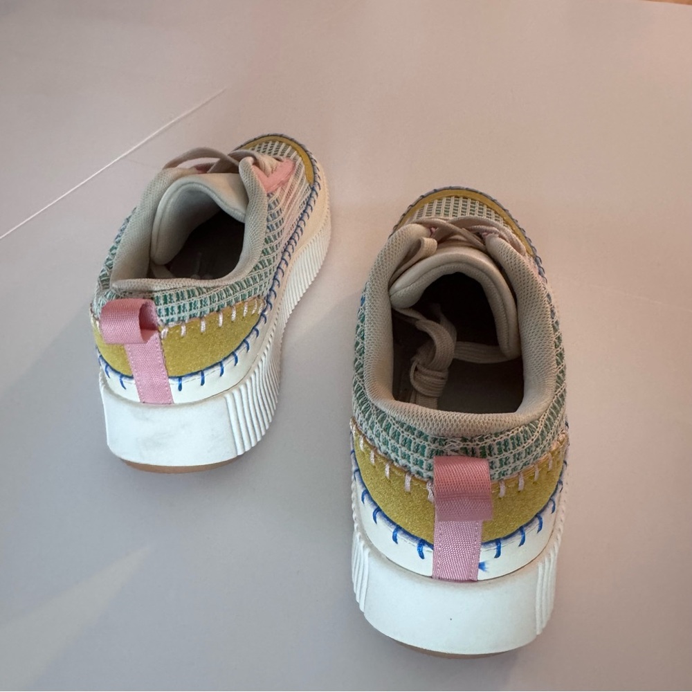 Women’s‎ Nicole Miller Colorblock Platform Sneakers - Pink, Blue, Green - Picture 5 of 6